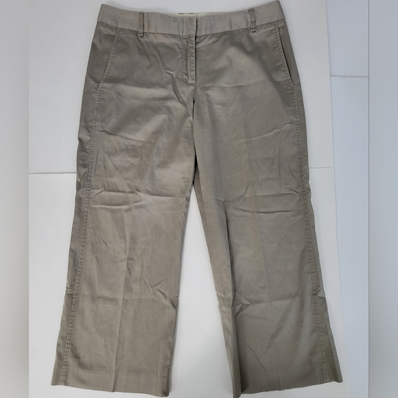 🌸3/$15 BCBGMAXAZRIA Grey Capri Summer Straight Leg Loose Fit Trouser Pants - Picture 1 of 12